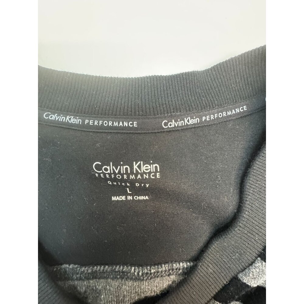 Womans Calvin Klein Sweater top Stripped Zip Front Large - Picture 2 of 6